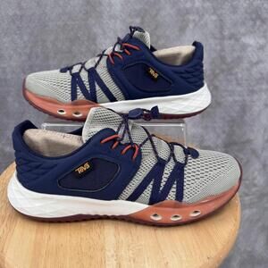 Teva Shoes Womens 8 Gray Navy Mesh Water Walking Athletic Sneakers 1099435